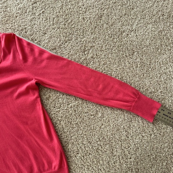 J Crew Womens Sweater Salmon Long Sleeve V Neck Cotton Summer Medium RN77388 - Picture 11 of 12
